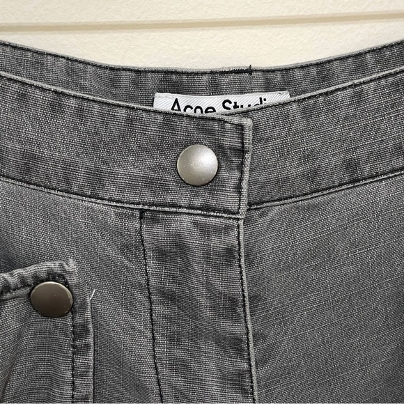 Acne Studios Gray Cargo Pants, Size 32 160/60A - Picture 4 of 13